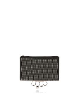Mcqueen McQueen Knuckles Micro Stud Leather Clutch