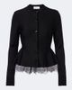 McQueen McQueen Lace-trimmed peplum cardigan - 1
