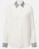 McQueen McQueen Lace-trimmed silk shirt - 1
