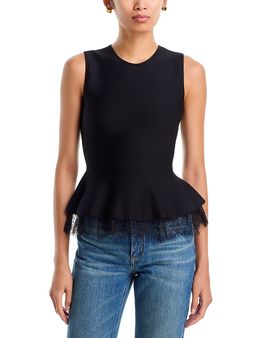 Mcqueen McQueen Lace Peplum Top