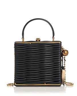 Mcqueen McQueen Leather Box Top Handle Bag