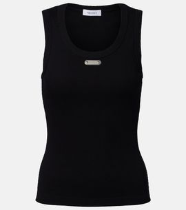 McQueen McQueen Logo ribbed-knit tank top