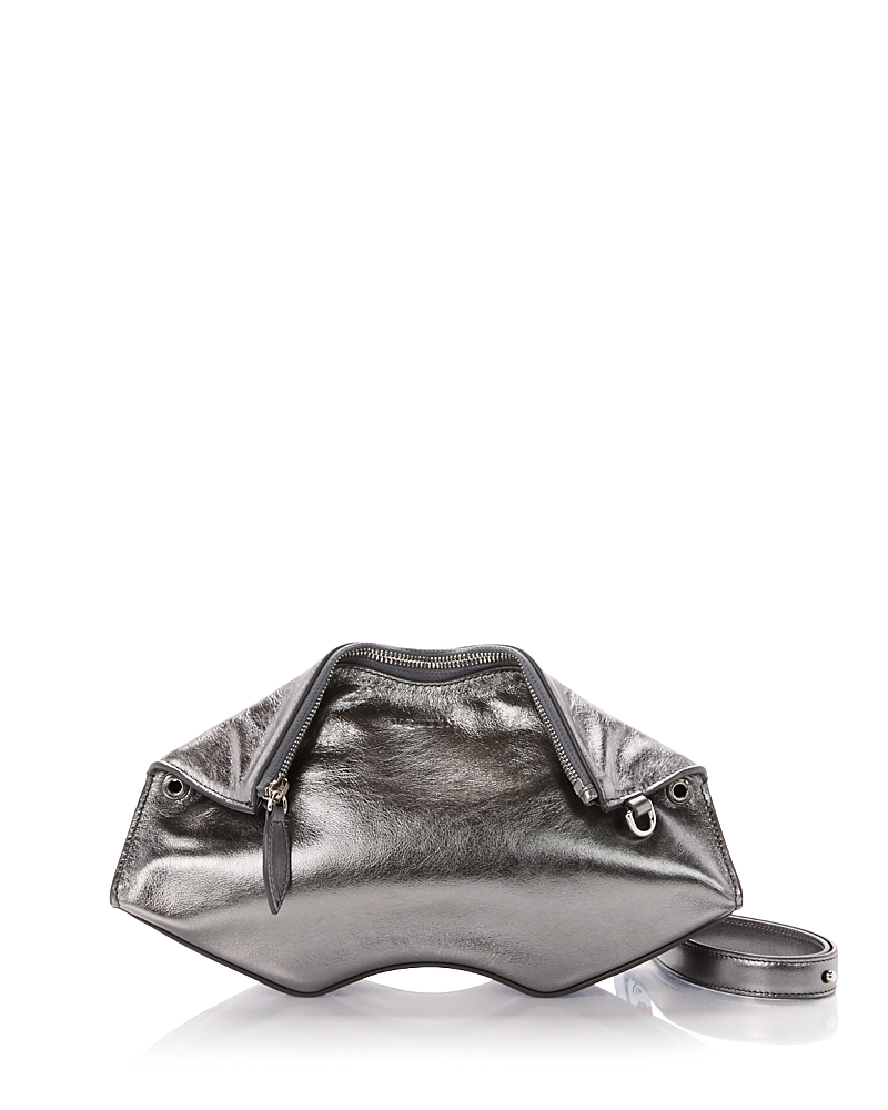 Mcqueen McQueen Manta Metallic Leather Shoulder Bag