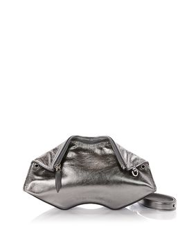 Mcqueen McQueen Manta Metallic Leather Shoulder Bag