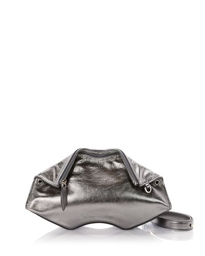 Mcqueen McQueen Manta Metallic Leather Shoulder Bag