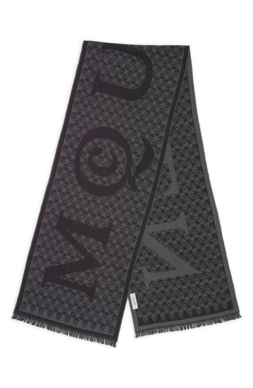 McQueen McQueen Multilogo Wool Scarf