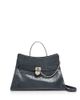 Mcqueen McQueen Ostrich Embossed Leather Shoulder Bag - 1