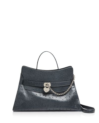 Mcqueen McQueen Ostrich Embossed Leather Shoulder Bag