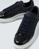 McQueen McQueen Oversized suede-trimmed leather sneakers - 3
