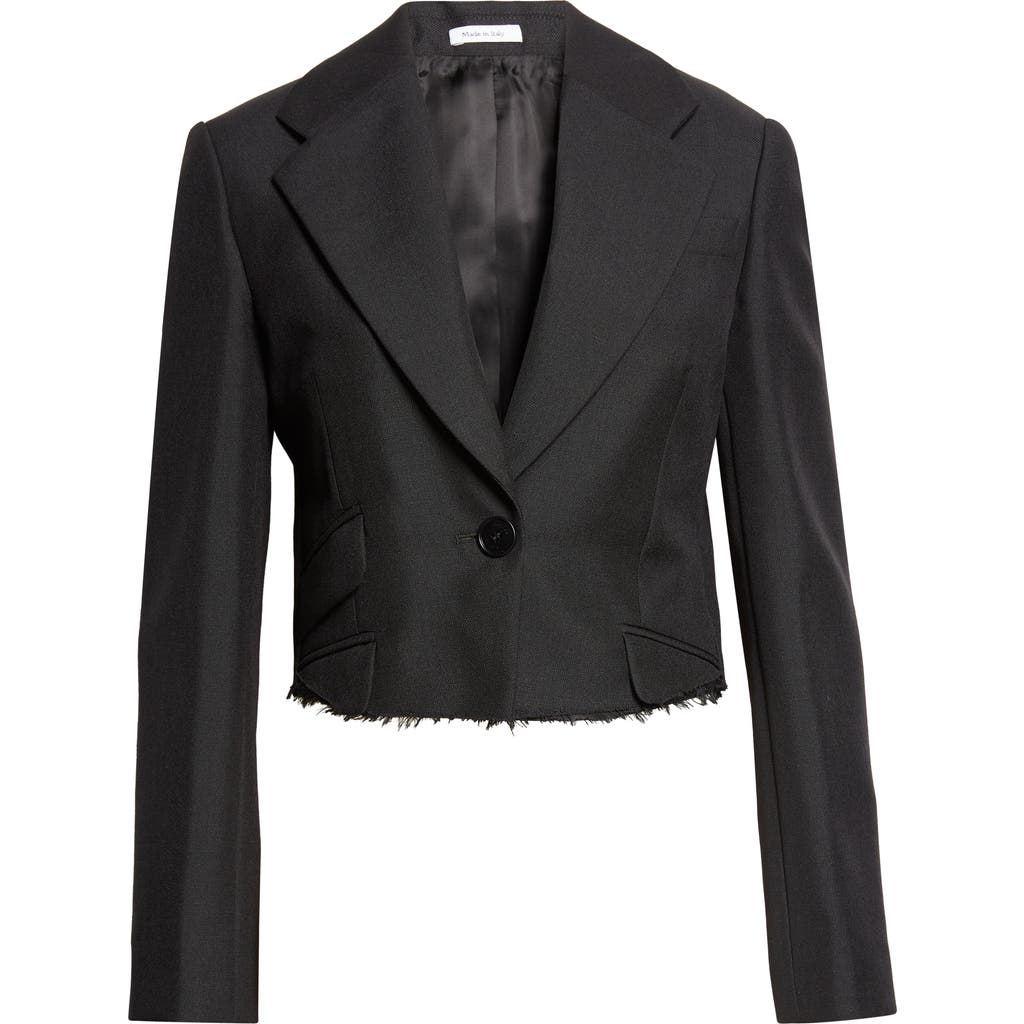 McQueen McQueen Pagoda Wool & Mohair Crop Jacket