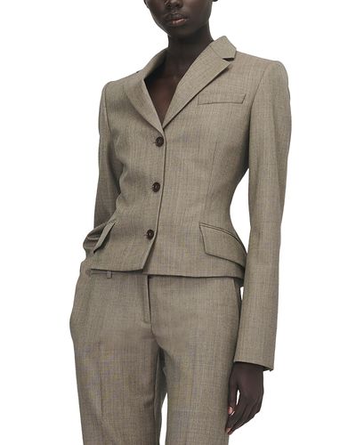Mcqueen McQueen Peplum Single Breasted Wool Jacket
