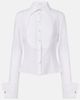 McQueen McQueen Plissé striped cotton shirt - 1