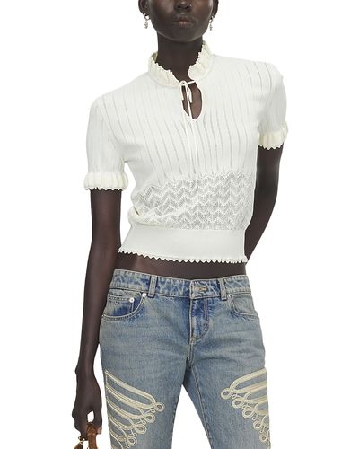 Mcqueen McQueen Pointelle Fine Knit Top