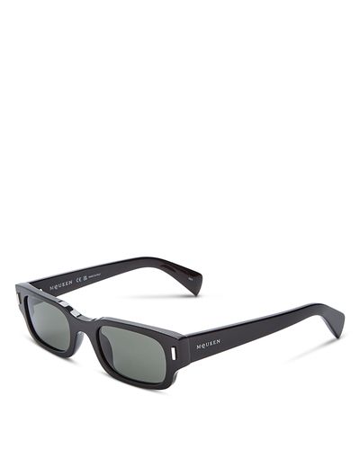 Mcqueen McQueen Rectangular Sunglasses, 50mm