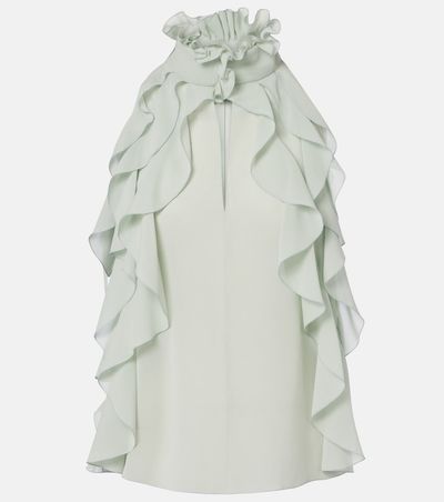 McQueen McQueen Ruffled silk chiffon top