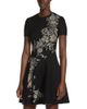 Mcqueen McQueen Saraband Lace Flared Mini Dress - 1