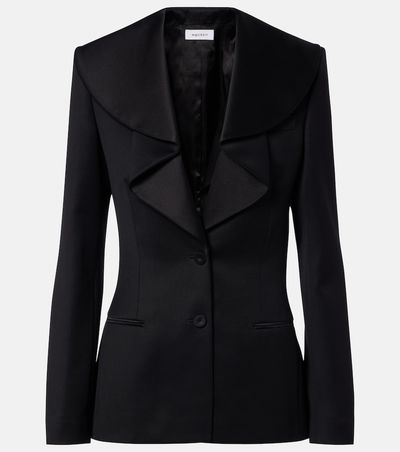 McQueen McQueen Satin-trimmed wool blazer