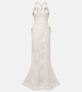 McQueen McQueen Sheer silk lace gown