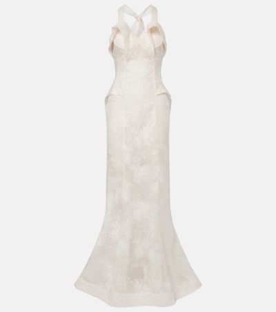 McQueen McQueen Sheer silk lace gown