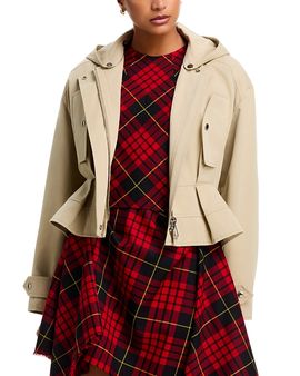 Mcqueen McQueen Short Belted Peplum Jacket