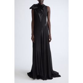 McQueen McQueen Silk Chiffon & Satin Gown