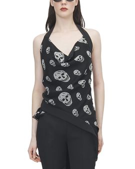Mcqueen McQueen Silk Scarf Halter Neck Top