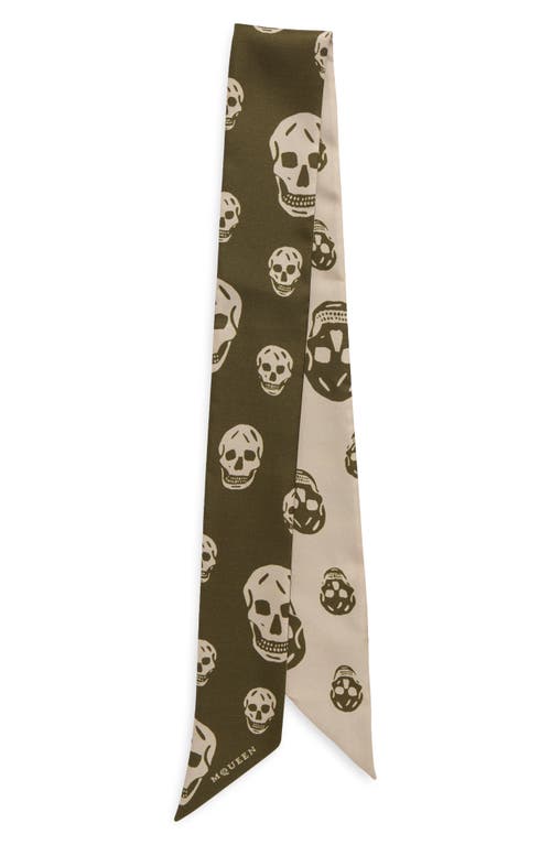 McQueen McQueen Skinny Silk Twill Scarf