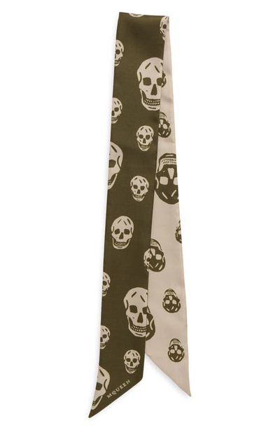 McQueen McQueen Skinny Silk Twill Scarf