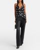 McQueen McQueen Skull asymmetric halterneck chiffon top - 2