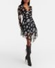 McQueen McQueen Skull asymmetric silk chiffon wrap dress - 2