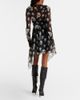 McQueen McQueen Skull asymmetric silk chiffon wrap dress - 3