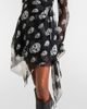 McQueen McQueen Skull asymmetric silk chiffon wrap dress - 5