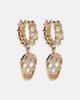 McQueen McQueen Skull crystal-embellished drop earrings - 1