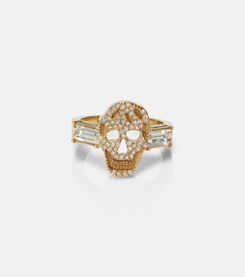 McQueen McQueen Skull crystal-embellished ring