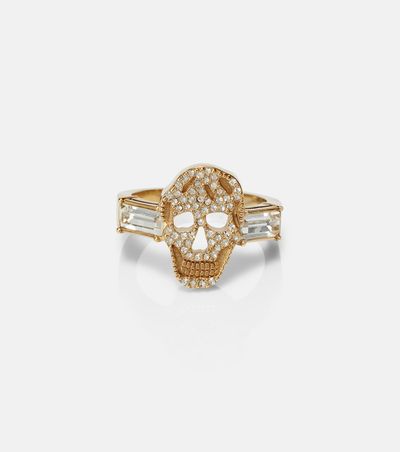 McQueen McQueen Skull crystal-embellished ring