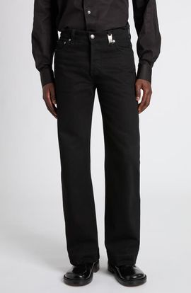 McQueen McQueen Skull Detail Wide Leg Jeans