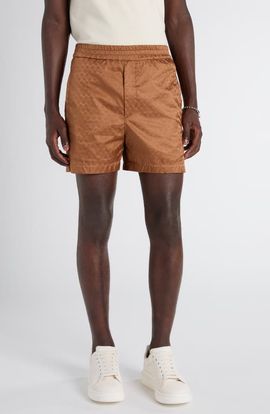 McQueen McQueen Skull Jacquard Satin Shorts