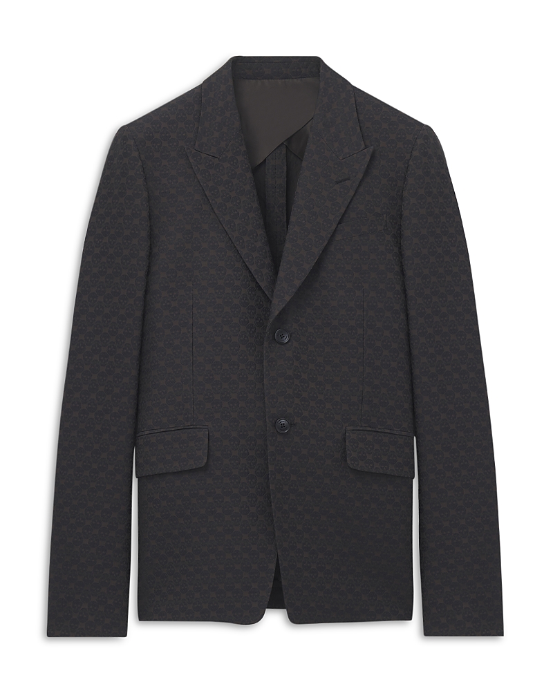 Mcqueen McQueen Skull Jacquard Single Breasted Jacket
