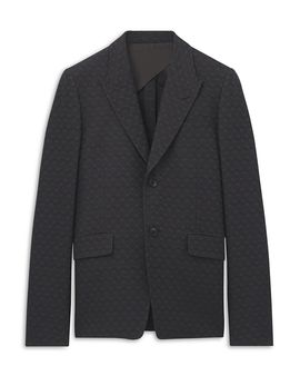 Mcqueen McQueen Skull Jacquard Single Breasted Jacket