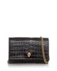 Mcqueen McQueen Skull Mini Croc Embossed Leather Crossbody - 1