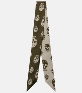 McQueen McQueen Skull silk twill scarf