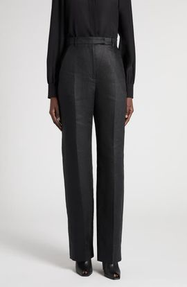 McQueen McQueen Straight Leg Linen Trousers