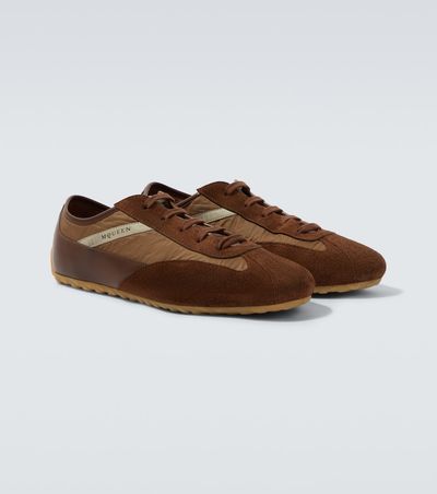 McQueen McQueen Suede-trimmed sneakers