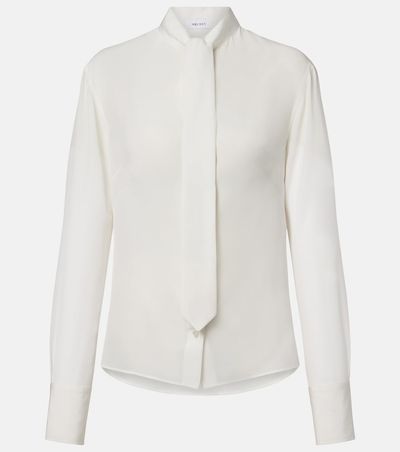 McQueen McQueen Tie-neck crÃªpe de chine blouse