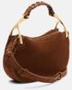 McQueen McQueen Wishbone Mini suede top-handle bag - 4