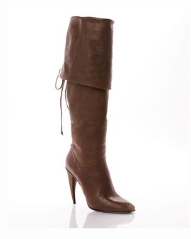 Mcqueen McQueen Women's Leather Foldover Tall Boots
