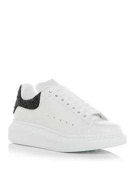 Mcqueen McQueen Women's Oversized Crystal Embellished Heel Sneakers