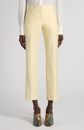 McQueen McQueen Wool Gabardine Ankle Cigarette Pants