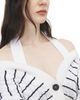 Mcqueen McQueen Wool Off-the-Shoulder Striped Cardigan - 5