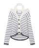 Mcqueen McQueen Wool Off-the-Shoulder Striped Cardigan - 6